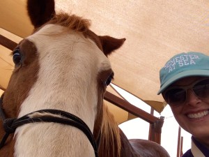Selfie with Rooster after his bath